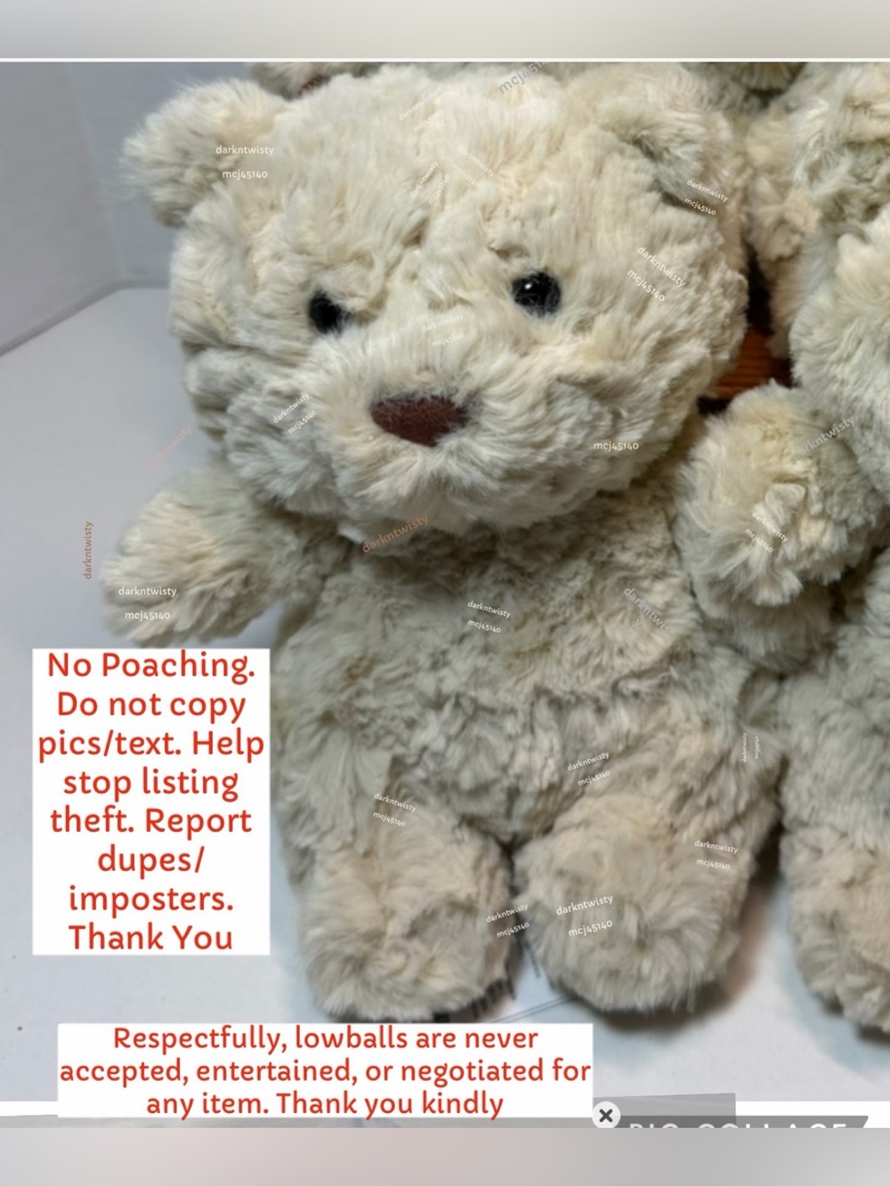 BNWT JUNIOR BARTHOLOMEW BEAR RECEIPT AVAILABLE